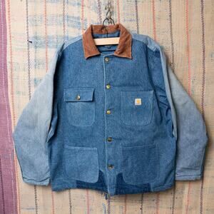 Upcycled carhartt chore jacket reconstructed